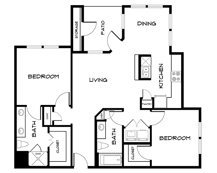 The Pebble Brook B3 Floor Plan Link, Will Pop Out Picture that Can Be Zoomed